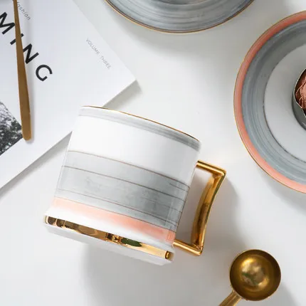 Роскошная керамическая кружка портативная чашка для кофе ручной работы