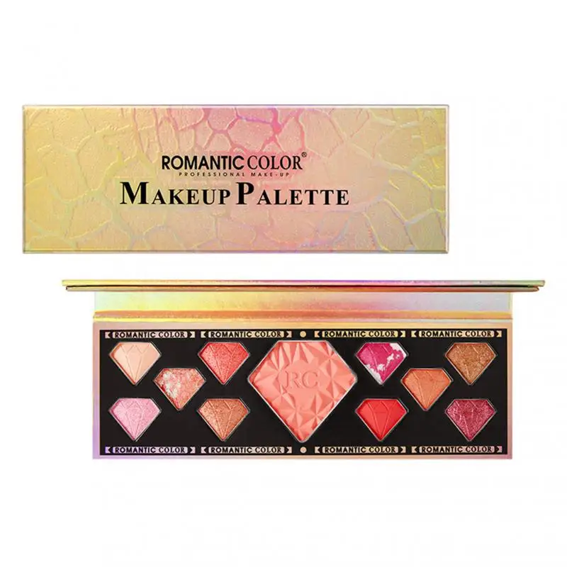 

11Color Diamond Eyeshadow Palette Powder Light Delicate Blush Glitter Shimmer Eyeshadow Kit Waterproof Eye Cosmetic Gift TSLM2