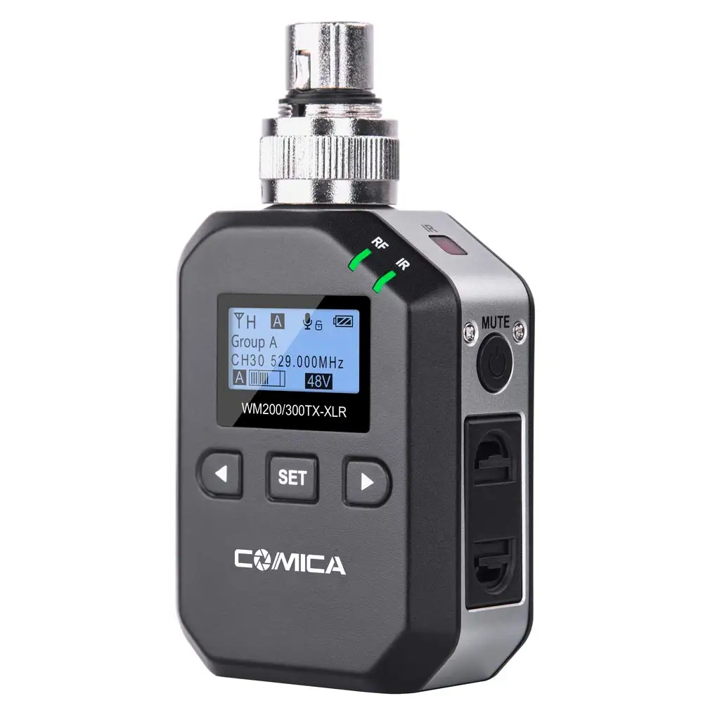 CVM-WM300 XLR Comica CVM-WM300 96-канальный UHF Беспроводной петличный микрофон Системы для цифровой зеркальной камеры Canon Nikon DSLR Камера, XLR Сделано в Китае видеокамер, смартфонов - Цвет: CVM-WM300 XLR