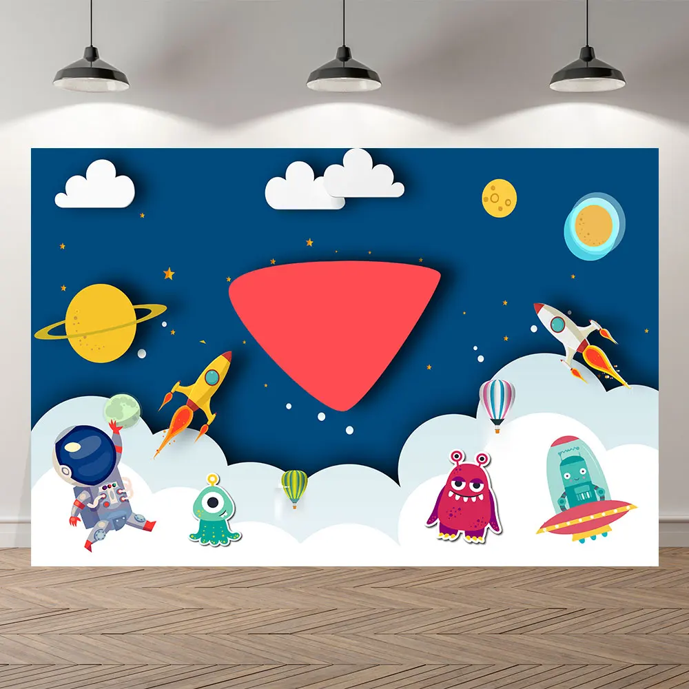 SeekPro Космос Звезды облака самолеты малыш душ Мальчики День Рождения вечерние