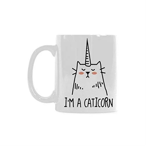 Забавные I'm Caticorn кружка Единорог кошка 11 унций белые керамические Кофе | Дом и