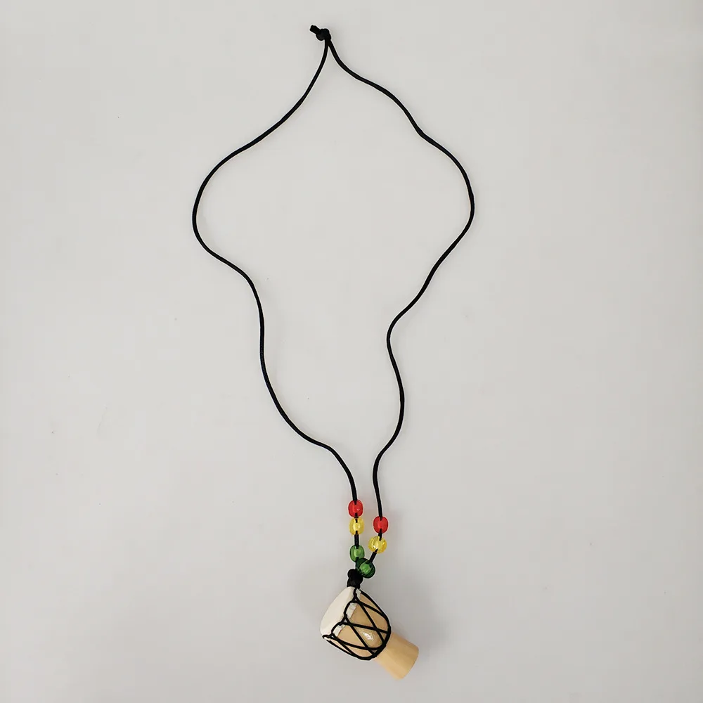 

Nation Style African Drum Necklace Solid Wood Material Natural Beauty Color Random Delivery Manufacturers Direct Selling Manufac