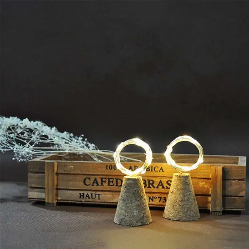 2 м 20LED 4 режима таймер установка водонепроницаемый медный провод пробковая