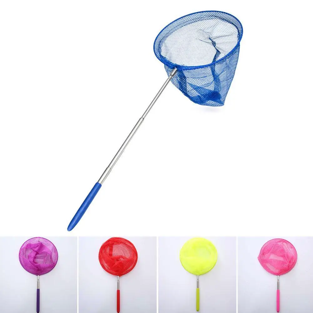 Redes de pesca para ni&ntilde;os que juegan en la utiler&iacute;a para el agua, de acero, retr&aacute;ctil, captura de lib&eacute;lulas y mariposas, entretenimiento-4