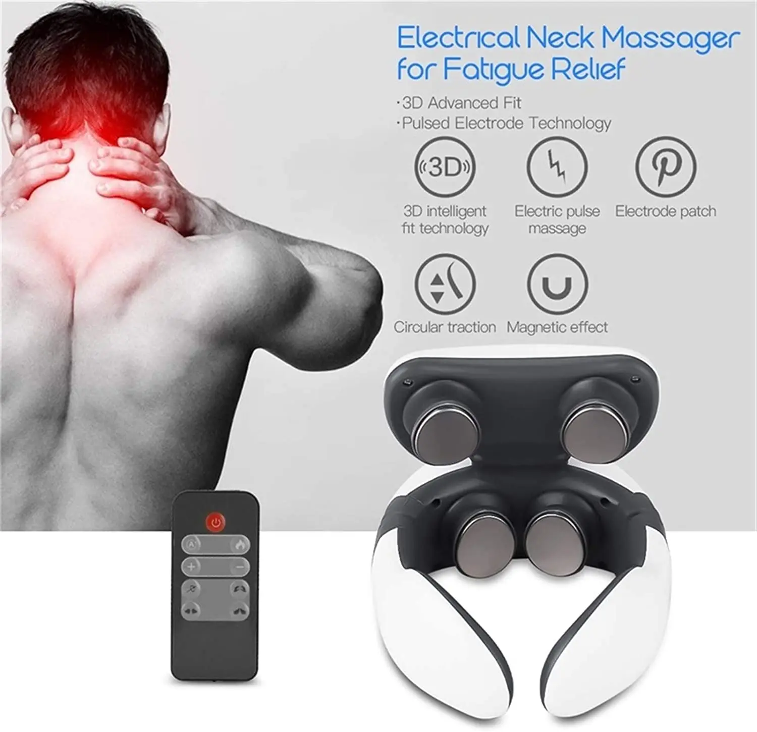 

Magnetic Pulse Electric Neck Massager Heating Relief Pain Tool Cervical Massage Vertebra Health Care Physiotherapy Relax Neck Ma