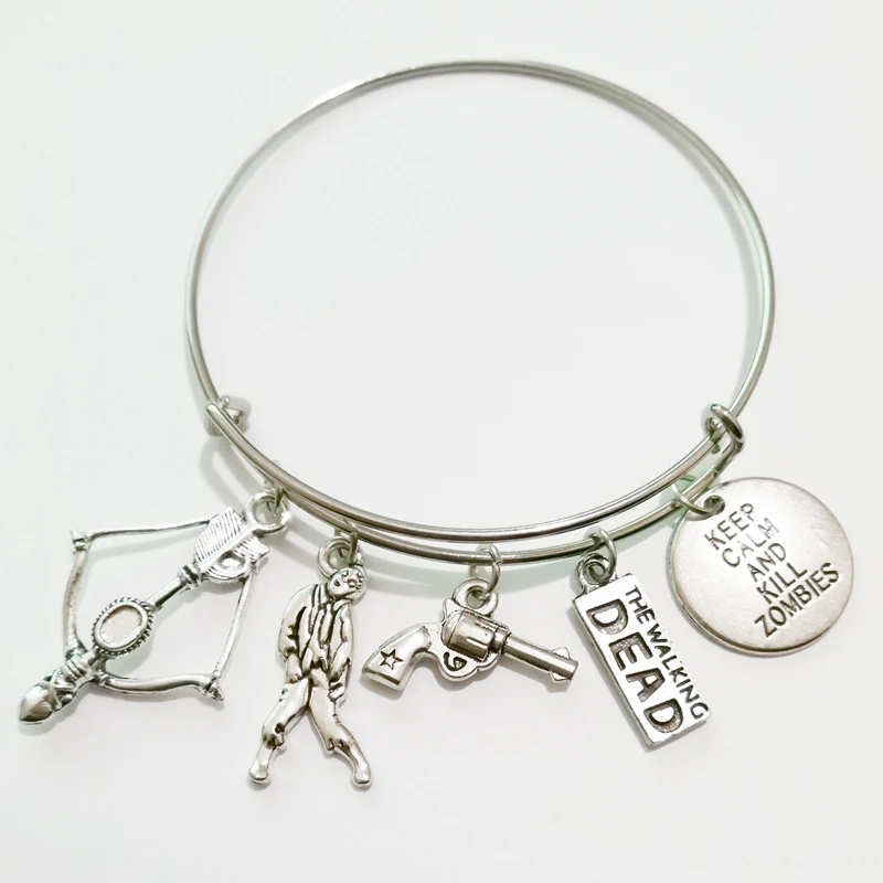 

2019 1PCS Killer Bracelet, Undead Jewelry, Charm Bracelet, Apocalypse, Survivor, Horror Gift, Gothic Gift