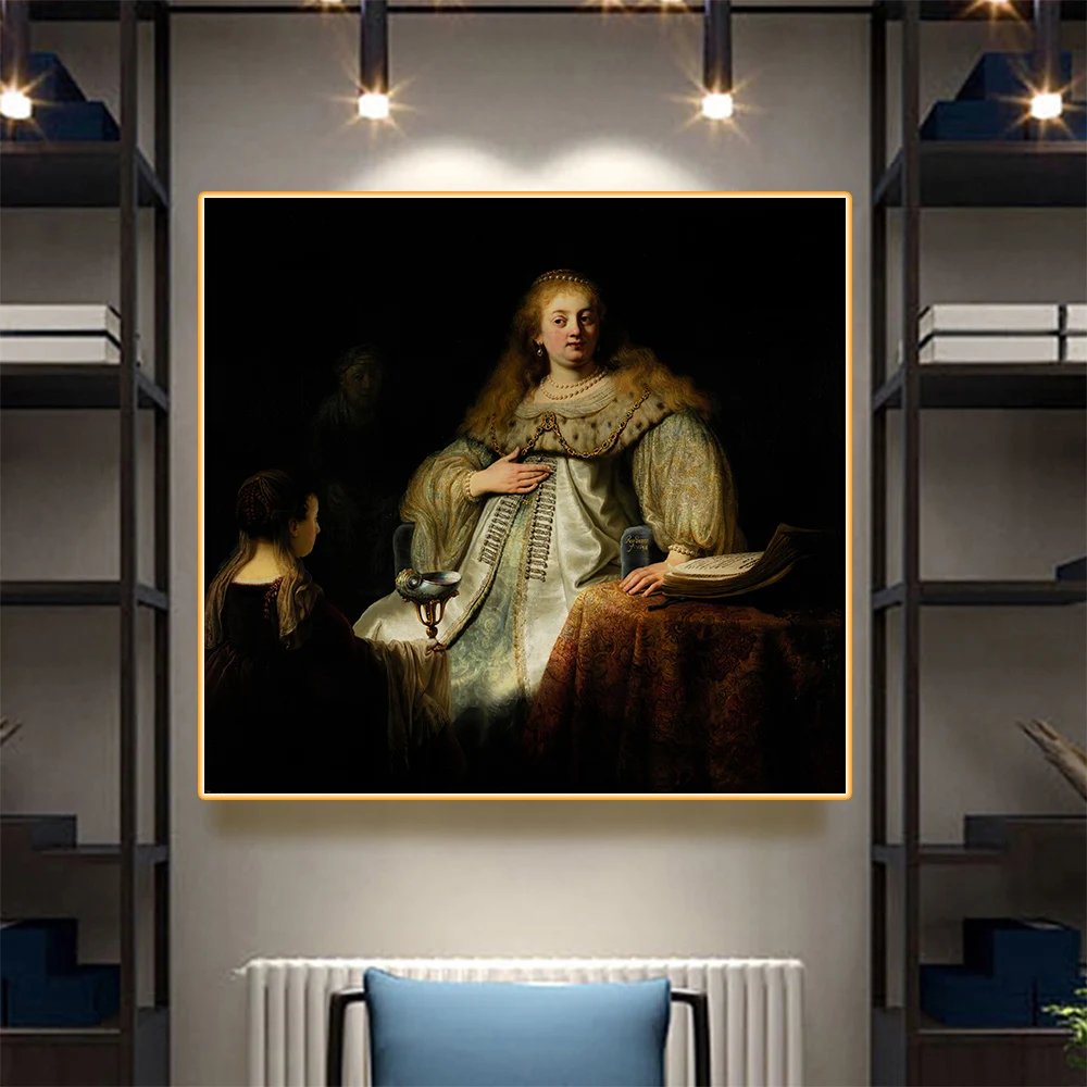 Citon Canvas Rembrandt jujudith at the Banquet of Holofernes Poster картина маслом Художественный постер
