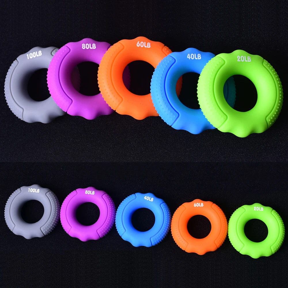 Силиконовая портативная ручка захват кольцо для кистевого пальца тренажер