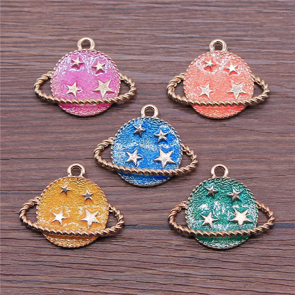 

2 блоки из серии "Звездные войны", детские солнце галактики Млечного Пути Подвески 5 видов цветов Эмаль Подвеска DIY ювелирные изделия ручной р...