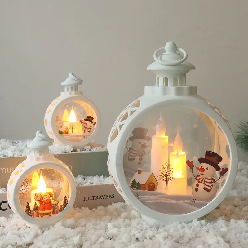 

Рождественские украшения для дома, лампа в виде Санта Клауса, Светодиодная свеча, светильник Чи, украшения для рождественской елки, подарок ...