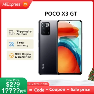 Global Version Xiaomi POCO X3 GT Phone 5G Smartphone 8GB 128GB/256GB
NFC MTK1100 67W 120Hz 5000mAh 64MP Triple Camera Smartphone
