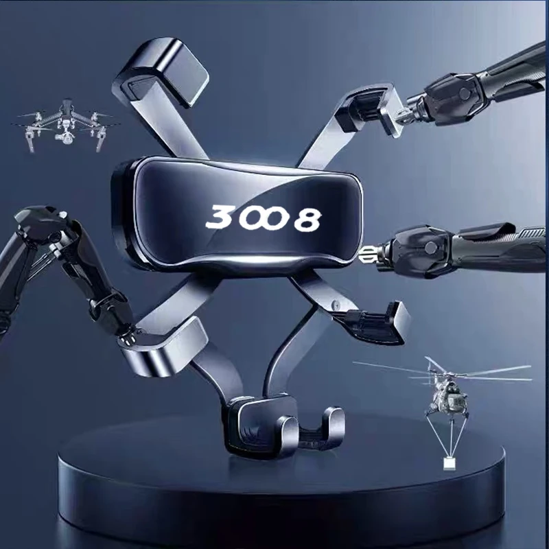 Держатель для телефона из металла "Навигационная поддержка" для Peugeot 3008 GT line 2019 2018.