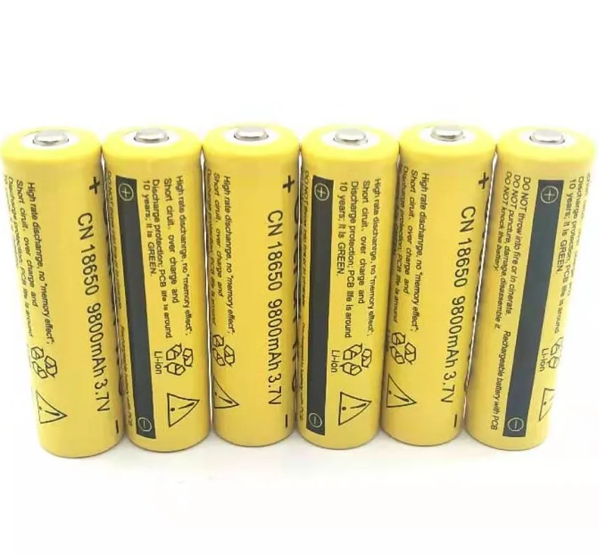 16 шт аккумулятор 18650 9800mAh 3,7 V Аккумулятор для 18650 power bank DIY фонарик