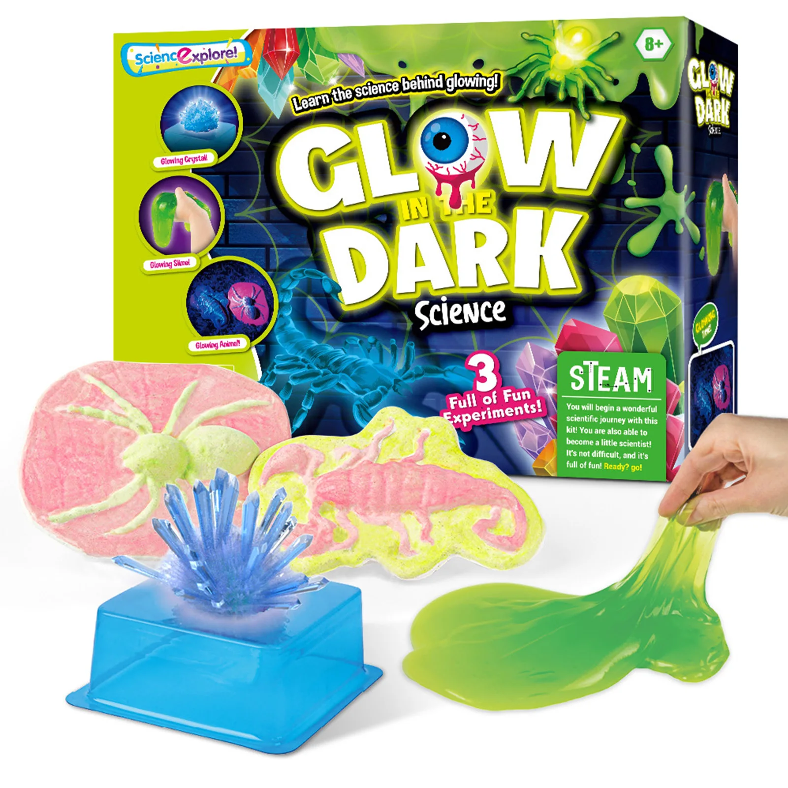 DIY Slim Kit Toy For Kids Girls Boys Charms Glitter Glow In The Dark Glitter Slim Making Kit Slim Supplies Foam Beads Balls