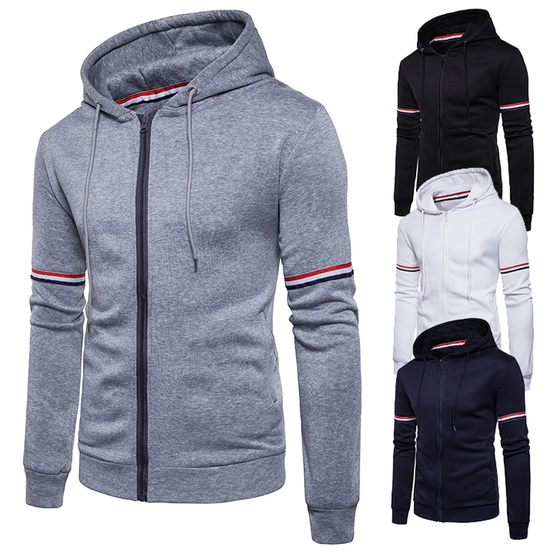 Осенняя спортивная куртка на молнии худи Мужская классическая одежда пуловеры
