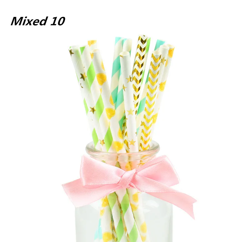 Style 10 25/100 шт бумажные соломинки День рождения украшения для мальчиков и девочек, сделай сам, свадебное девичник вечерние, с надписью "Bride to be" девичник - Цвет: Style 10
