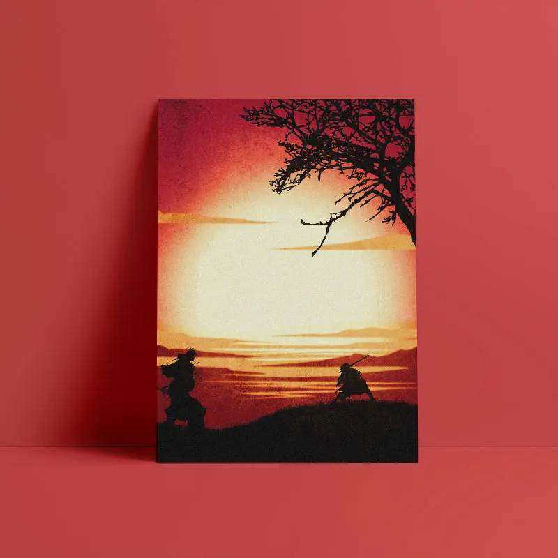 Постер манга Самурай хамплоо холст художественное украшение на стену принты для