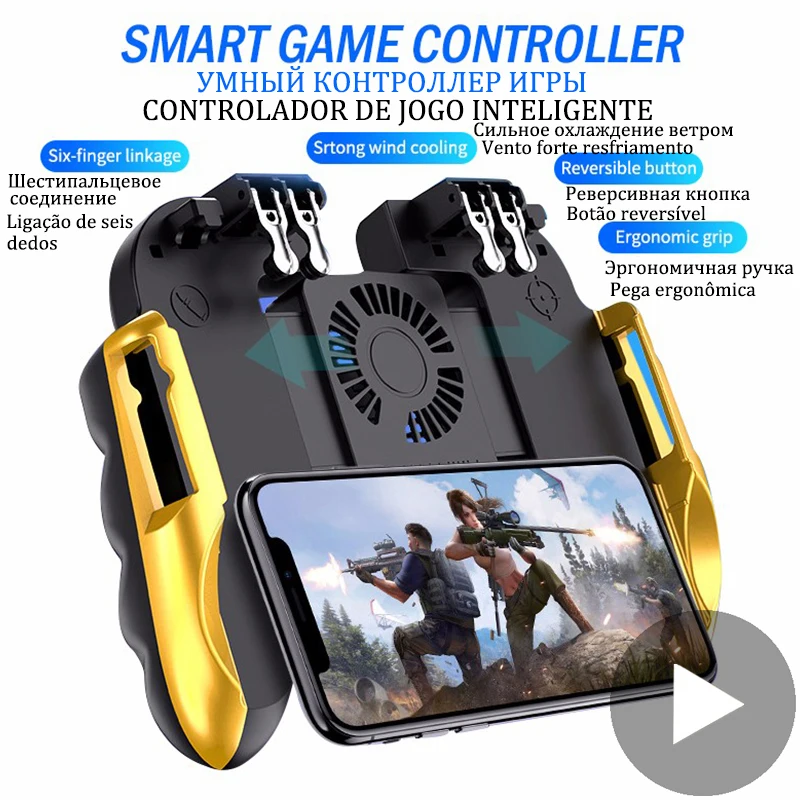Pubg para Celular com Gatilho e Controle de Fogo Joystick para Jogos de Celular Android e Iphone Fantoche de Jogos Controlador