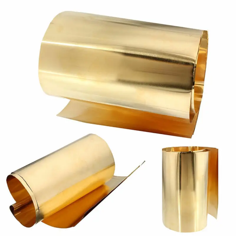 

Латунная золотая пленка для изготовления ювелирных изделий «сделай сам», 1 шт., 0,1x200x1000 мм