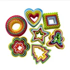 Форма печенья пластиковая Лепешка, 5 шт., форма для вырезания печенья, формы для украшение для печенья, торта, кухонные инструменты для выпечки