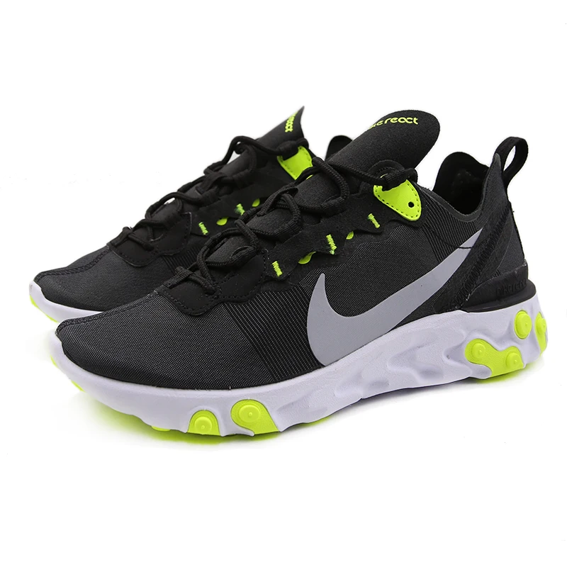 Оригинальные женские Кроссовки WMNS, NIKE, React Element 55, черные, Новое поступление, кроссовки