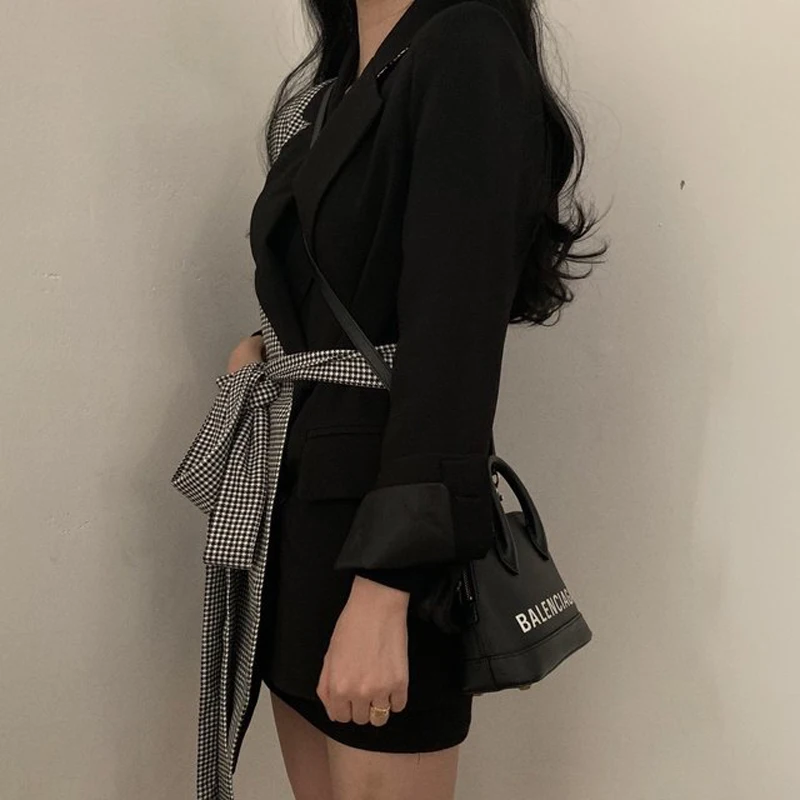 Mozuleva модный несимметричный Женский блейзер офисный женский пиджак с поясом