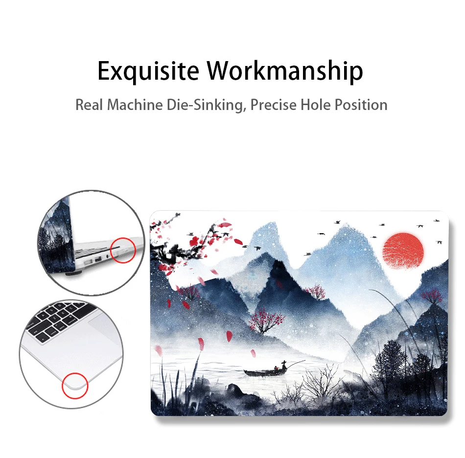 Жесткий чехол MTT с рисунком чернил для Macbook Air 11 13,3 Pro 13 15 retina, чехол для ноутбука Apple mac, чехол для книги, сумка для ноутбука 12 дюймов
