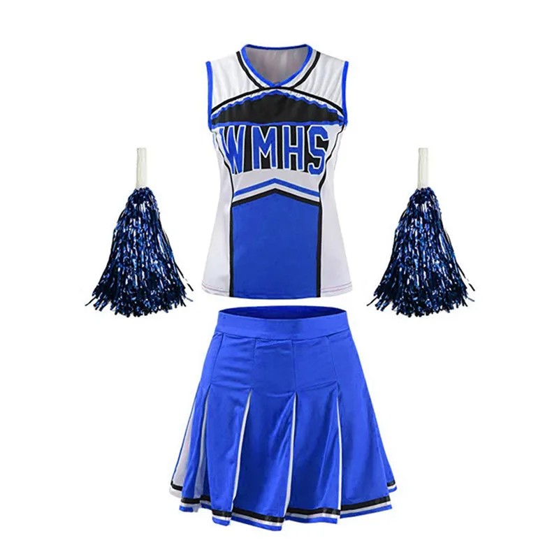 

Sexy Summer Style High School Girl Cheer Musical Glee Baseball Cheerleader Fancy Dress Carnival Party Cheerleading Costume