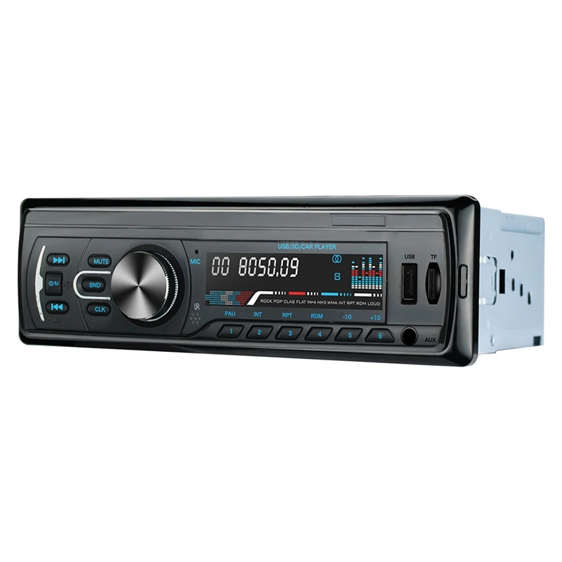 Автомобильный MP3 плеер автомагнитола 1 DIN USB быстрая зарядка Bluetooth громкая связь