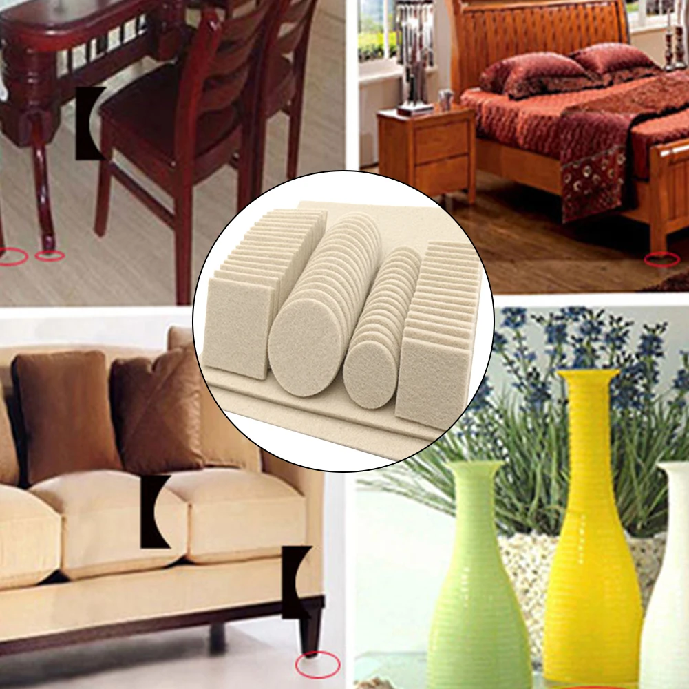 

Furniture Legs Self Adhesive Multi Function Home Floor Hotel Table Easy Install Chair Felt Pad Anti Scratch Non Slip Protective