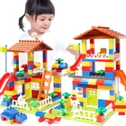 Конструктор большой размер, совместимый с LegoINGlys Duploed, городской дом, крыша, большие частицы, строительные блоки, замок, кирпичи, игрушки для детей