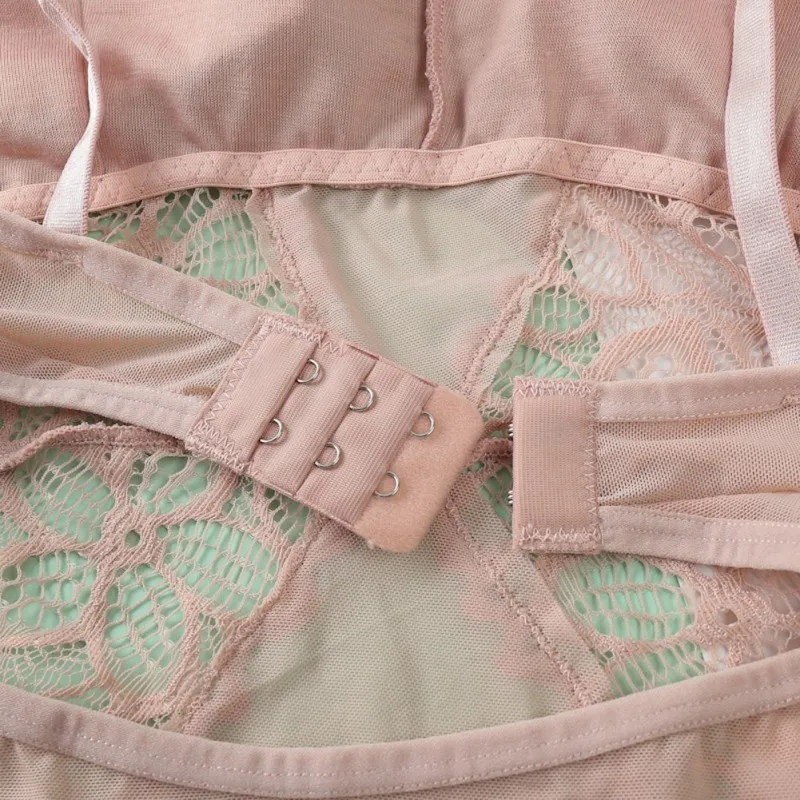 

Sexy Lingerie Sexy One-piece Mesh Lace Underwear Women's Thin Section Breathable Gather Ladies One-piece Without Steel Ring