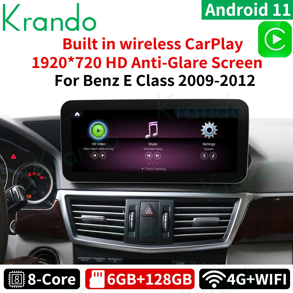 

krando 10.25" Android 11 car dvd player for Benz E Class mercedes W212 E200 E230 2009-2012 car head unit wireless carplay