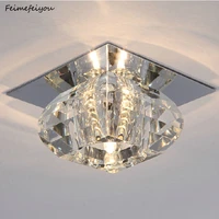 crystal flush mount ceiling light modern crystal ceiling fixtures for hallway dining room bedroom kitchen