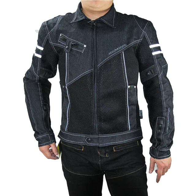 Classic jk-006 motorcycle jacket racing summer jacket off-road jacket denim mesh racing suit with elbow and back protection