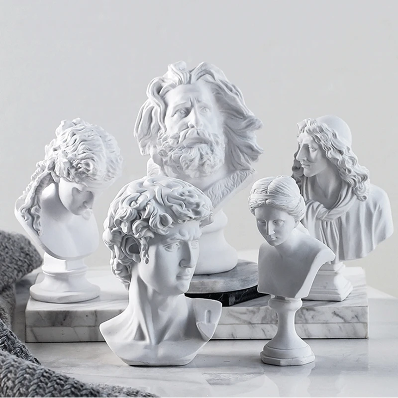 Nordic David головные портреты греческой фигурка мини гипсовый бюст статуя гипса