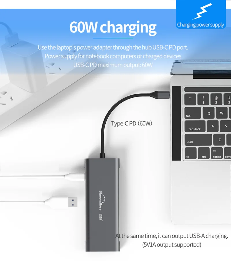 Док-станция для ноутбука type-C usb концентратор type-C USB 3,0 HDMI TF LAN PD usb-концентратор для Macbook для huawei XiaoMi DELL поверхность lenovo