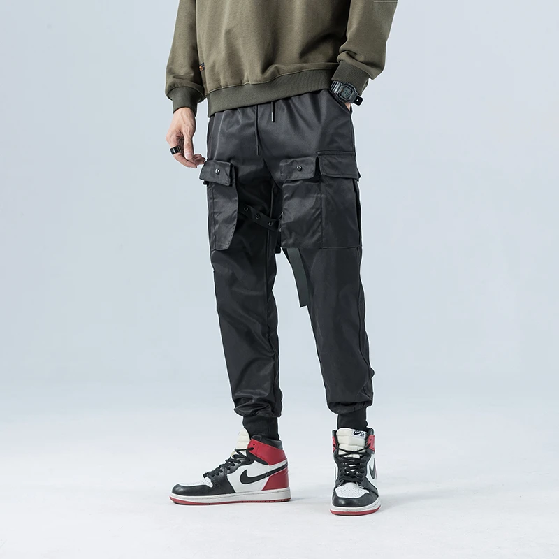 Новинка 2020 спортивные брюки однотонные мужские с эластичным поясом и завязками