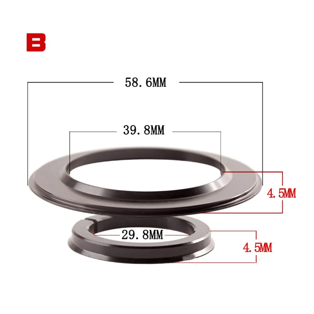 

Bicycle Tapered Front Fork Bottom Headtube Reducer Headset Adapter Bike Headset Base Ring Bowl Group Bottom Block Base