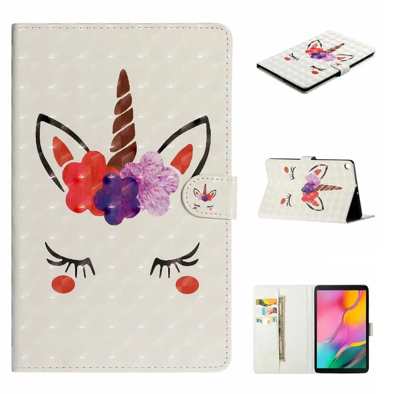 CASE Кожаный чехол для Samsung Galaxy Tab A 10,1 SM-T510 T515 Coque для Galaxy Tab A 10,1 T510 T515 крышка Capa+ пленка+ ручка - Цвет: CASE