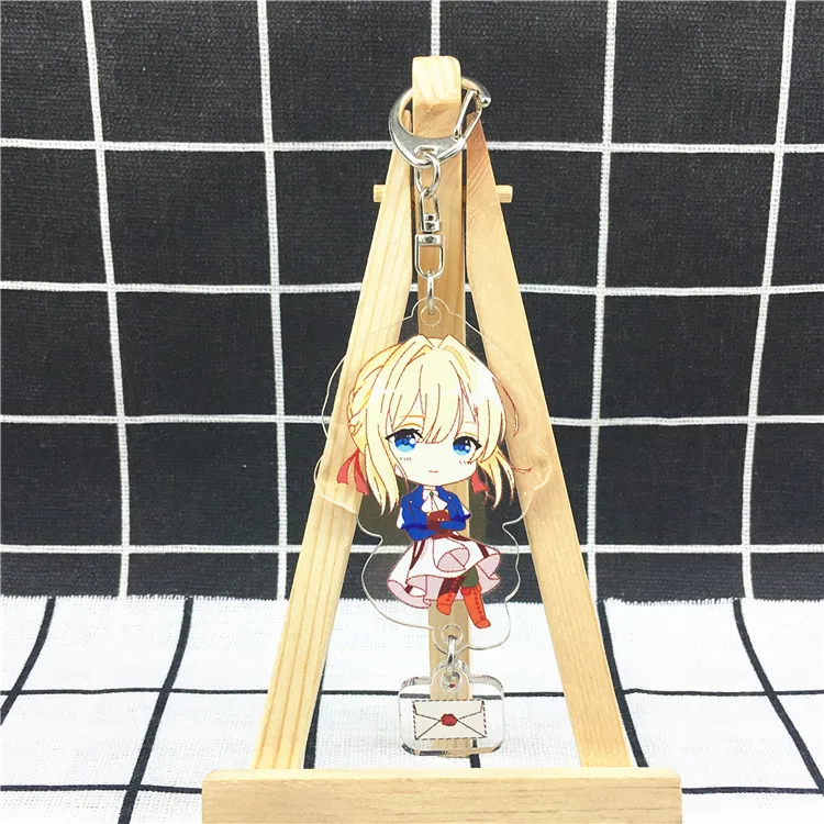 3 Фиолетовый эвергарден аниме акриловый брелок Модный Милый Забавный porte clefs сумка Подвеска ювелирные изделия аксессуары brelok do kluczy детские игрушки - Цвет: 3