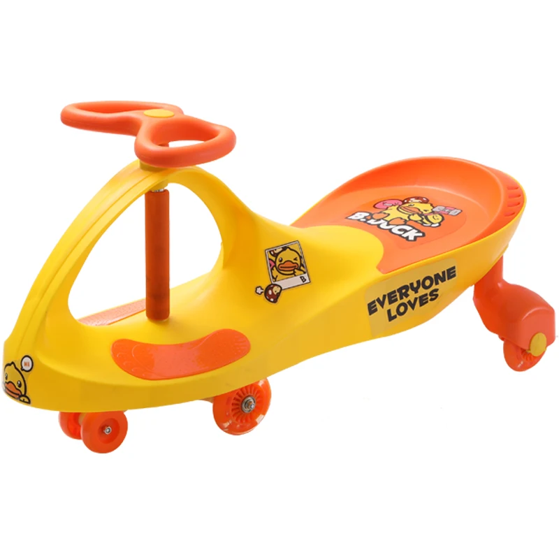 

CY Small Yellow Duck Baby Swing Car Walker Car Baby Luge Toy Anti-Sideslip for Boys and Girls