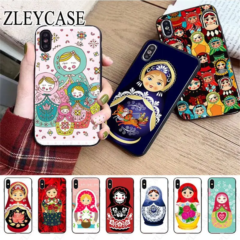 russian dolls pattern matryoshka soft phone case for iphone x xs xr xsmax 11 12pro max 5s se 2020 6splus 7 8plus 12mini cover free global shipping