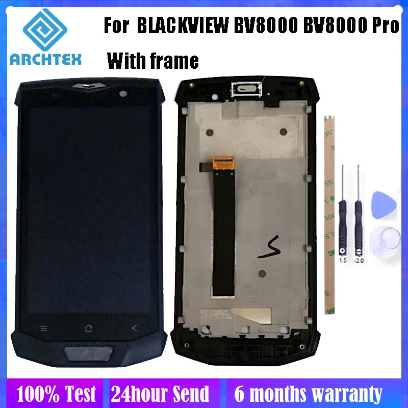 Жк-дисплей и сенсорный экран с рамкой для BLACKVIEW BV8000 Pro 100% тестирование | Мобильные