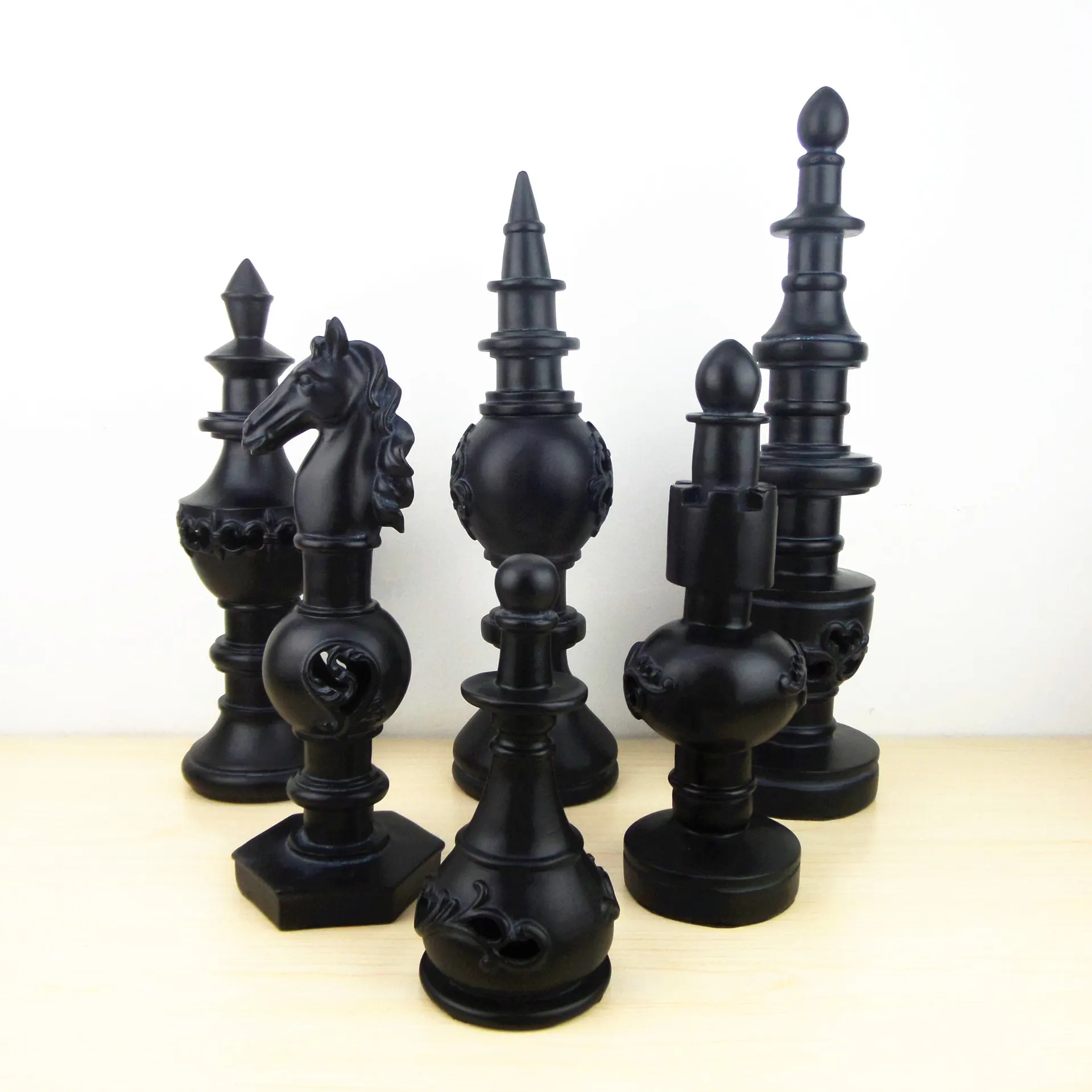 Chess decoration six-piece creative European-style home decoration resin crafts