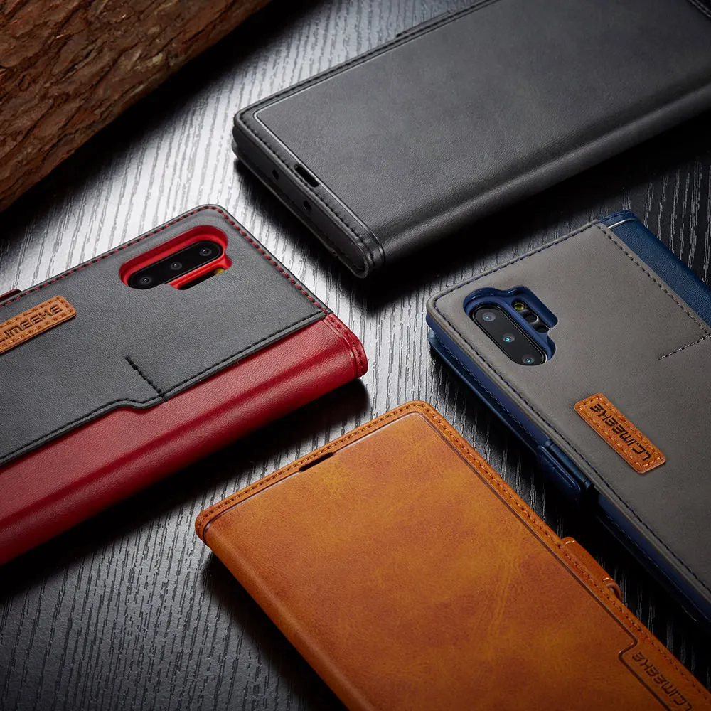 Элегантный роскошный флип-чехол-бумажник для Samsung Galaxy Note10 Plus 5G чехол S10 S9 S8