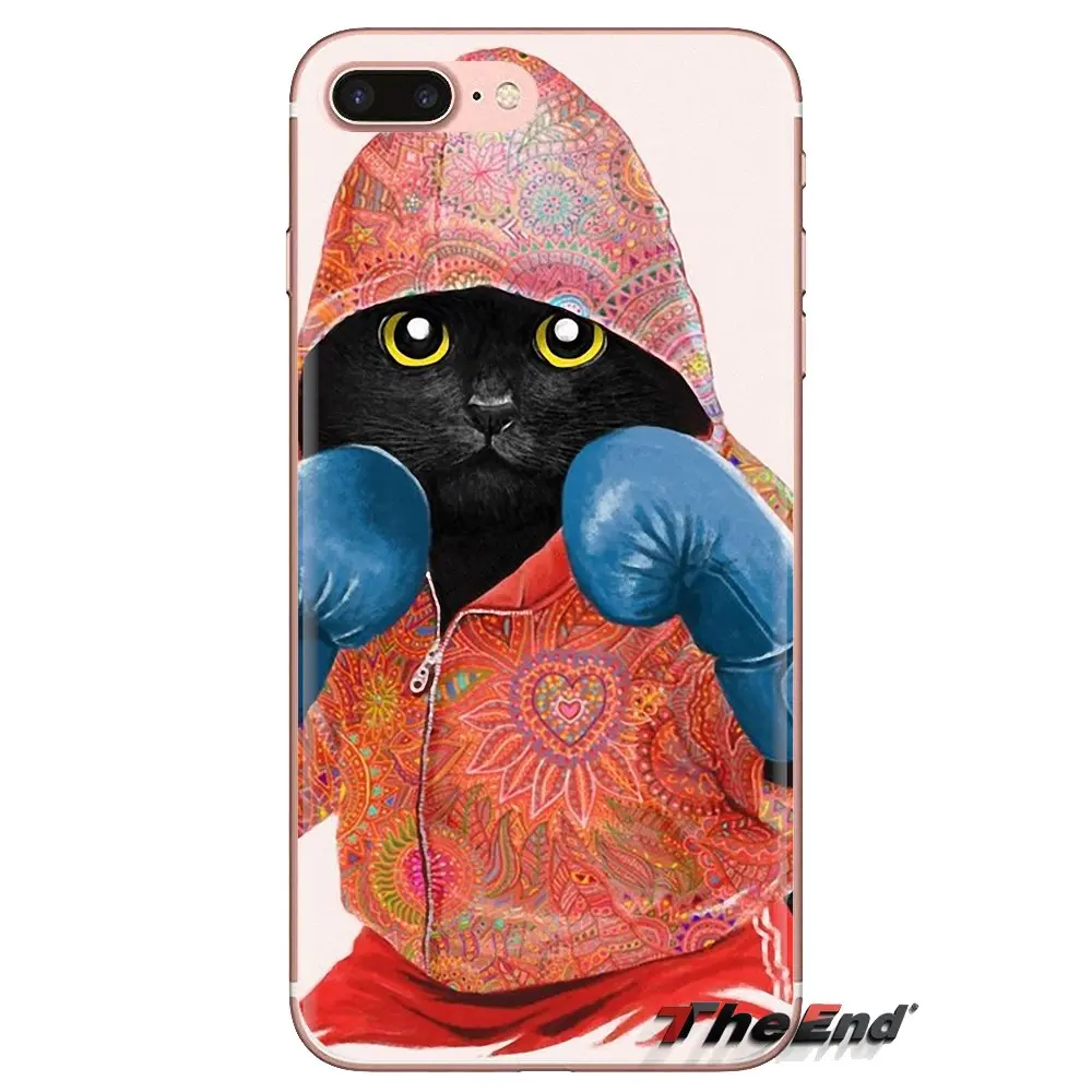 Мягкий прозрачный чехол для телефона с кошкой Xiaomi Mi3 samsung A10 A30 A40 A50 A60 A70 Galaxy S2 Note 2