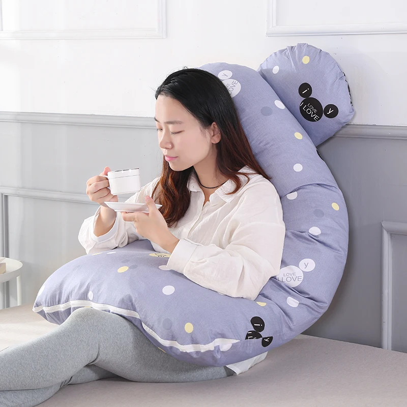 Подушка для сна беременных женщин 100% хлопок с принтом медведя u образные подушки