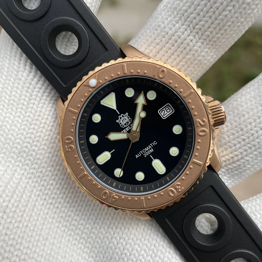 

STEELDIVE SD1996S Diver Watch Germany CuSn8 Bronze Automatic Men Mechanical Wristwatch 200m Water Resistant Swiss Luminous Reloj