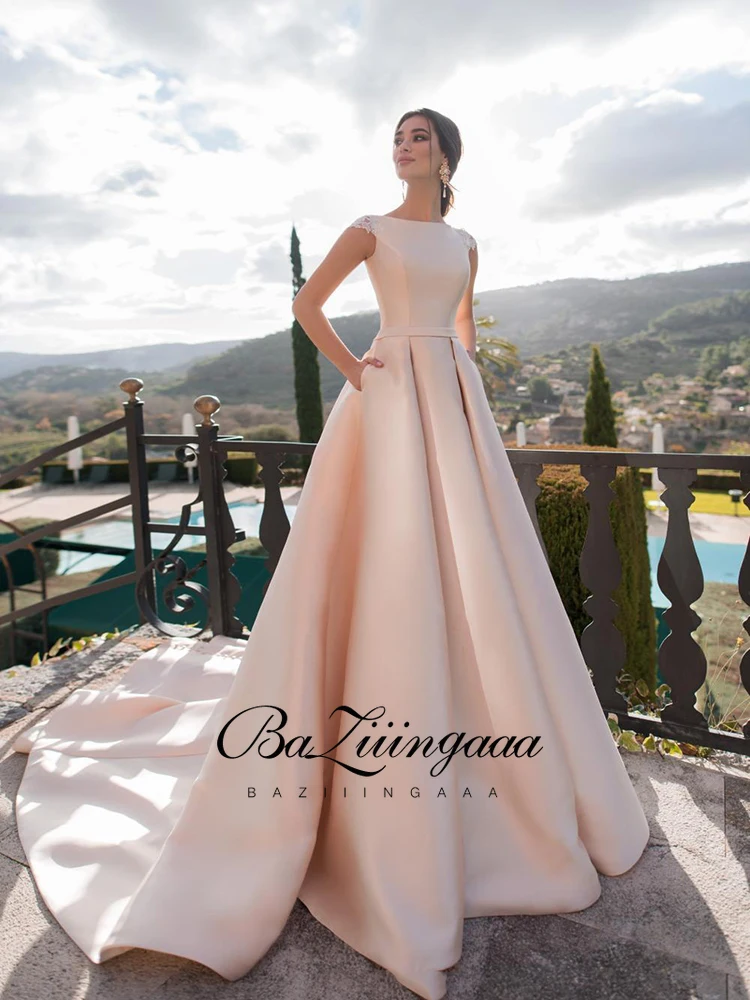 

BAZIIINGAAA Simple Wedding Dress Lace Little Beading Strapless Dress Luxury WeddingGowns Bridal Can Be Washed Bride Dresses